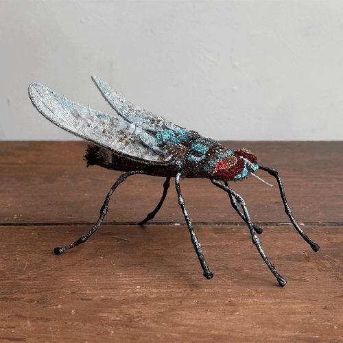 Hand-Beaded House Fly by Trovelore