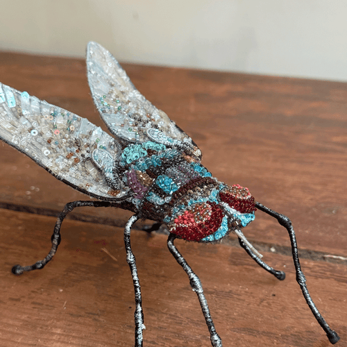 Hand-Beaded House Fly by Trovelore