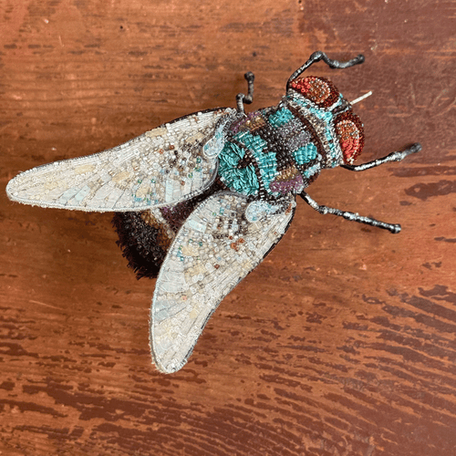 Hand-Beaded House Fly by Trovelore