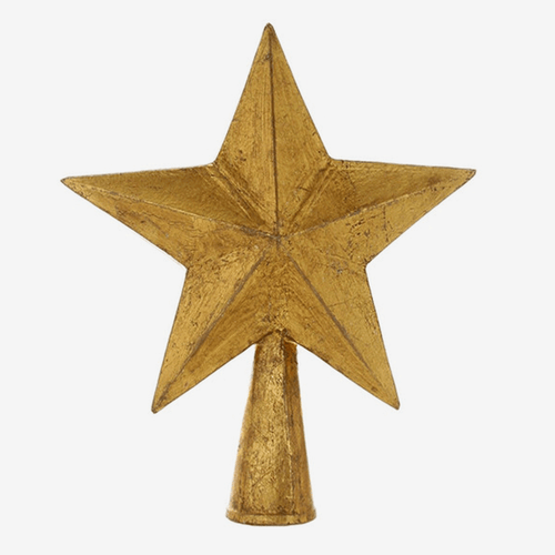 Large 5 Point Star Tree Topper in Gold