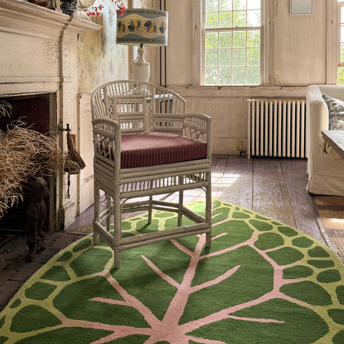 John Derian African Mask Leaf Rug