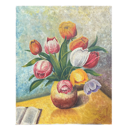 Early 20th Century Dutch Floral Still Life Painting