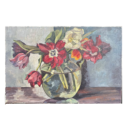Mid 20th Century Dutch Floral Still Life Painting