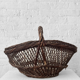19th Century French Willow Basket (BSK #1)
