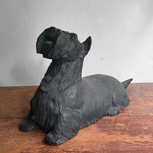Vintage Black & White Scotch Whiskey Display Dog Pair