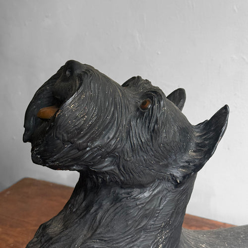 Vintage Black & White Scotch Whiskey Display Dog Pair