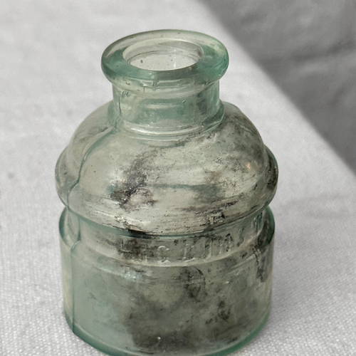 Antique Glass Ink Well Bottle #1