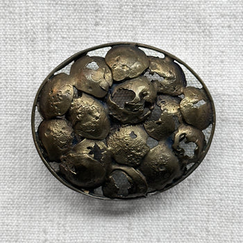 Vintage Oval American Brass Belt Buckle