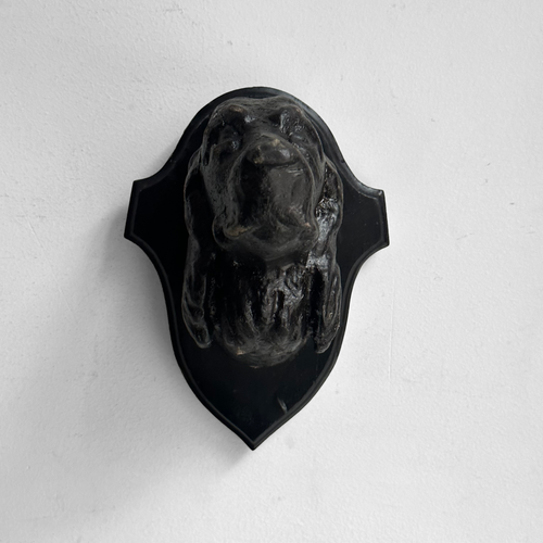 Antique Black Forest Carved Dog Head (D2403)