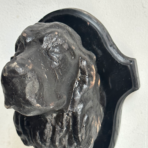 Antique Black Forest Carved Dog Head (D2403)