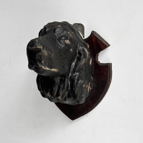 Antique Black Forest Carved Dog Head (D2404)