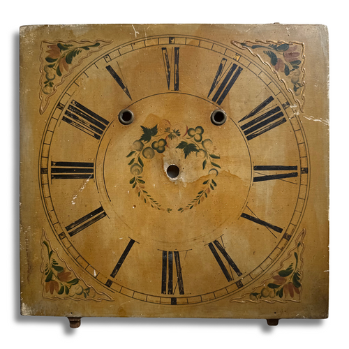 19th-century Wooden Clock Face (#1)