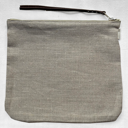 Fog Linen Large Canna Pouch in Natural