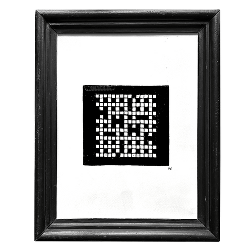 "Crossword" in Antique Frame