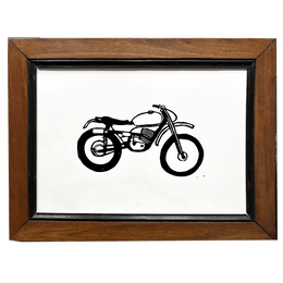 "Motor Bike" in Antique Frame