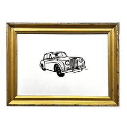 "Rolls Royce" in Gilded Antique Frame
