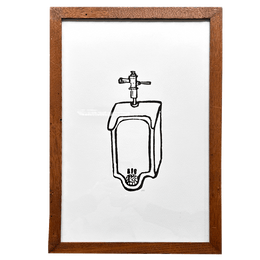 "Urinal" in a 19th Century Antique Frame