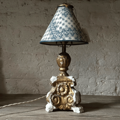 18th Century Carved Gilded Lamp Base
