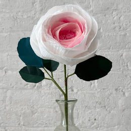 Paper Roses X10 Made From Pink and Black Paper Bottle Vase, Home