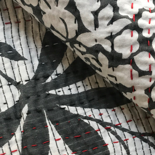 Black & Red Newly Printed Queen Bedcover