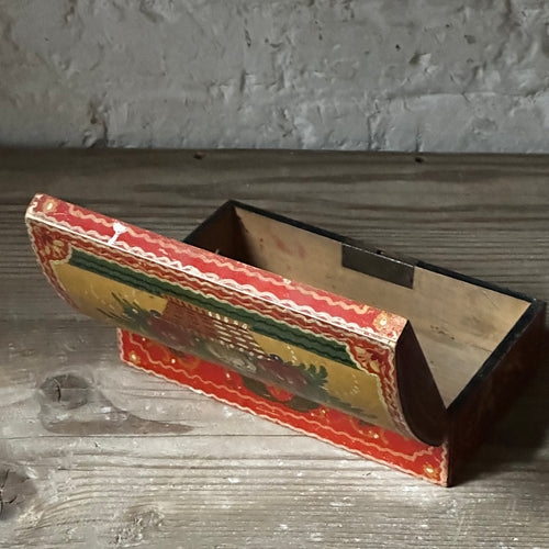 20th Century German Painted Floral Box