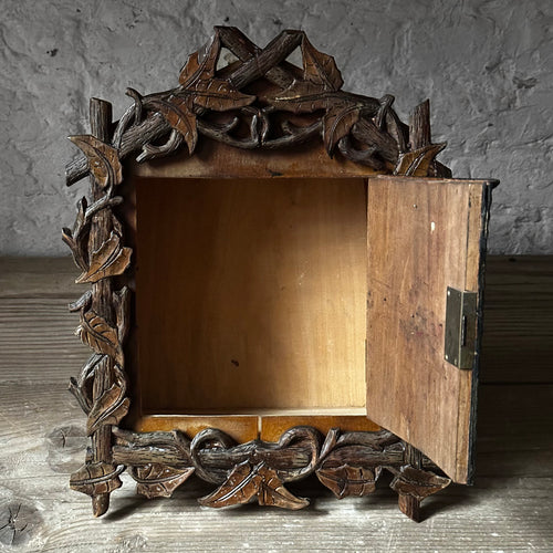 Antique Black Forest Carved Cabinet