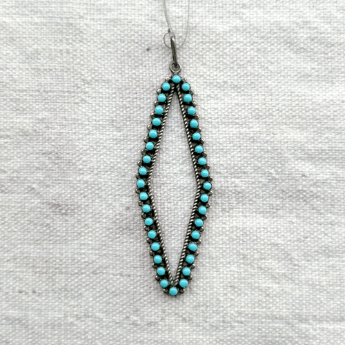 Vintage Native American Turquoise & Sterling Pendant