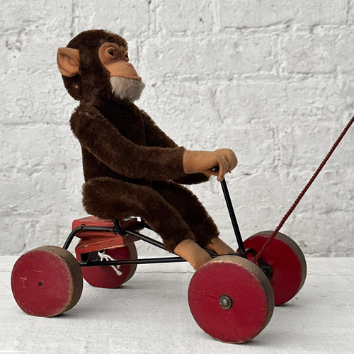 Vintage Monkey on Wheels