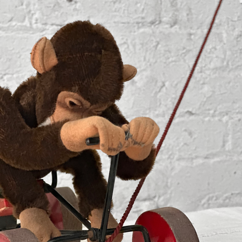Vintage Monkey on Wheels