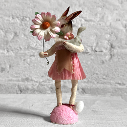 Rabbit Girl with Flower and Duck