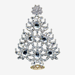 Small Clear Rhinestone Crystal Christmas Tree