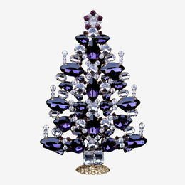Purple Rhinestone Crystal Dazzling Christmas Tree