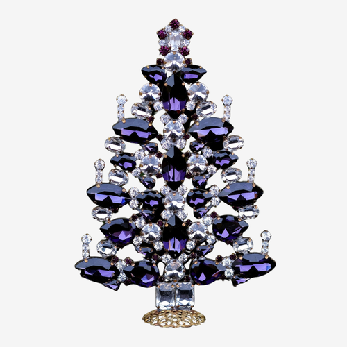 Purple Rhinestone Crystal Dazzling Christmas Tree