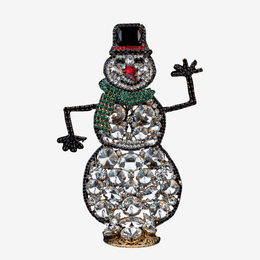 Sparkling Rhinestone Crystal Snowman