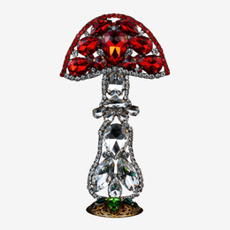 Rhinestone Crystal Red Mushroom