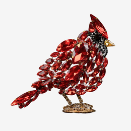 Rhinestone Crystal Right Facing Small Cardinal