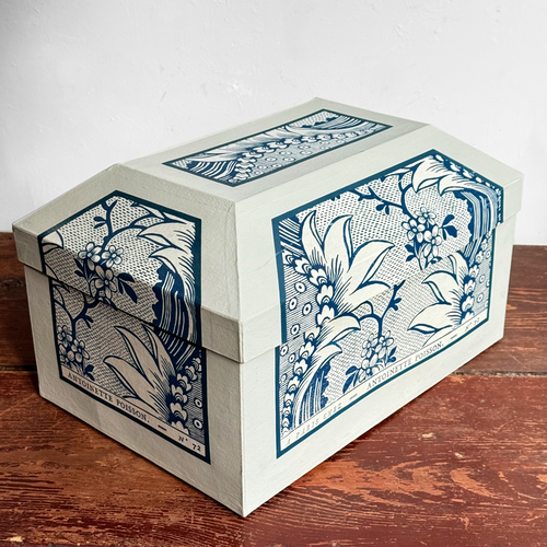 Antoinette Poisson Large Wedding Box in "Torrent Indigo" No. 72B