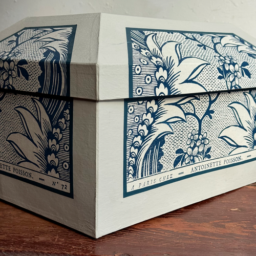 Antoinette Poisson Large Wedding Box in "Torrent Indigo" No. 72B