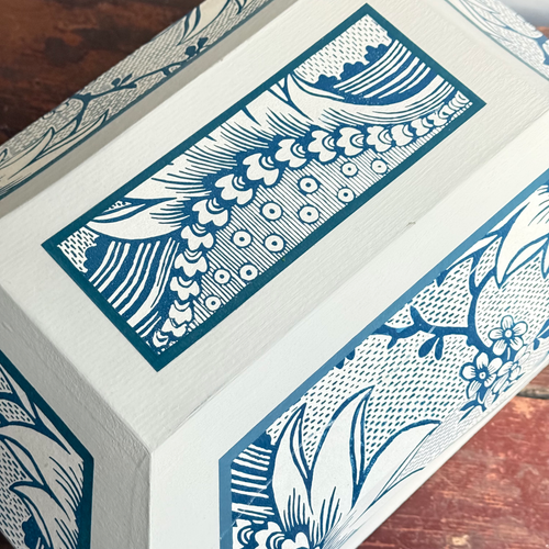 Antoinette Poisson Large Wedding Box in "Torrent Indigo" No. 72B