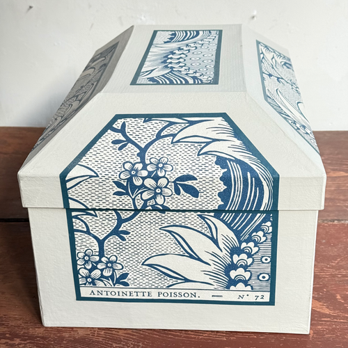 Antoinette Poisson Large Wedding Box in "Torrent Indigo" No. 72B