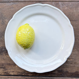 Trompe L'oeil Lemon Plate with Waved Rim