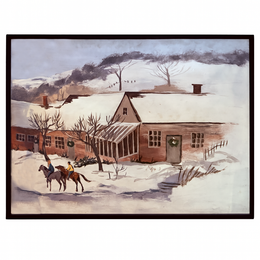 Mid 20th-century Framed Holiday Mural by Nancy Whorf
