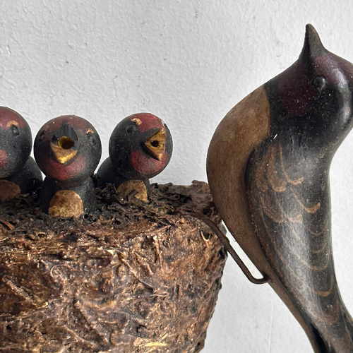 Black Forest Carved Birds Nest (N534)