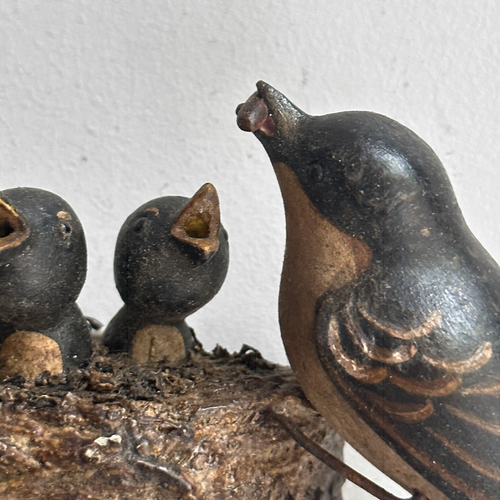Black Forest Carved Birds Nest (N537)
