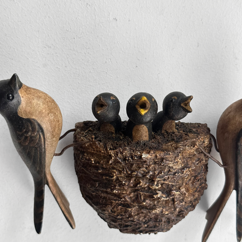 Black Forest Carved Birds Nest (N538)