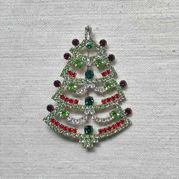 Crystal Tree Brooch
