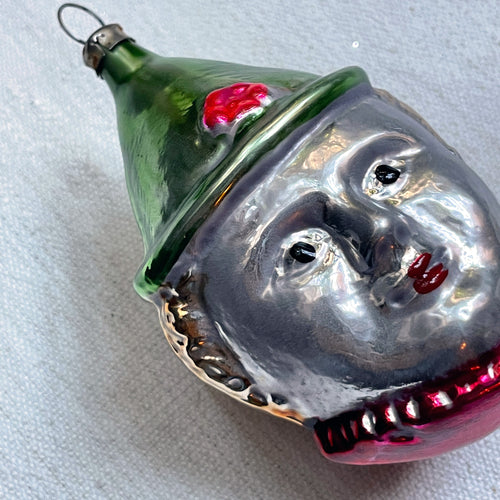 Nostalgic Clown Head  Ornament