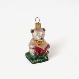Mini Bear with Book Ornament