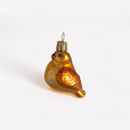 Mini Peach Bird Ornament