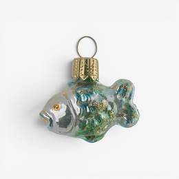 Mini Blue Enamel Fish Ornament